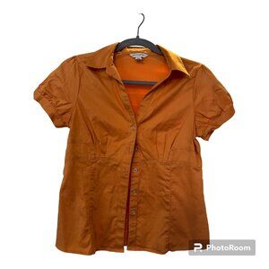 Women's Banana Republic Orange Button Down Blouse